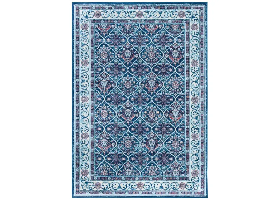 Brentwood 870 Navy / Red 6'-7" X 6'-7" Square Square Powerloomed Rug