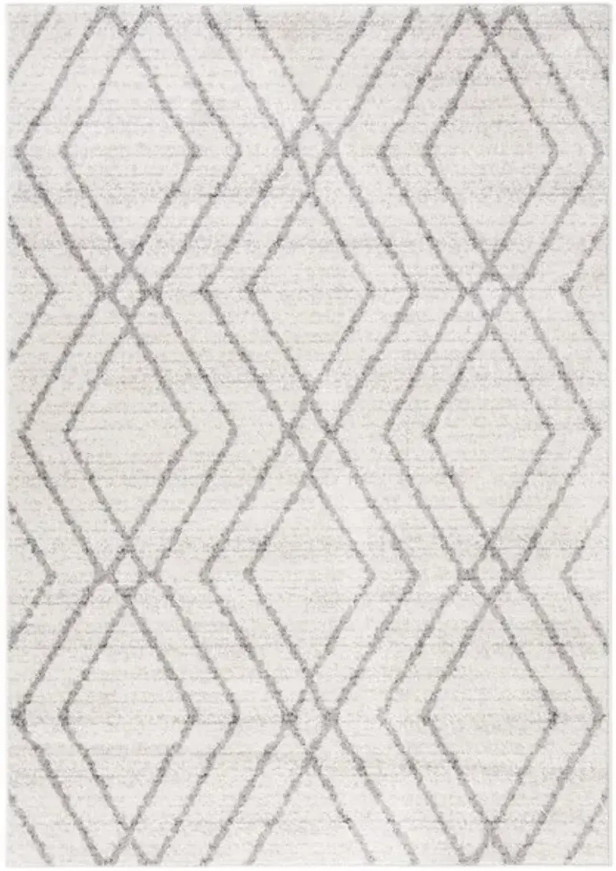 Adirondack Contemporary Ivory / Grey 4' X 6' Powerloomed Rug