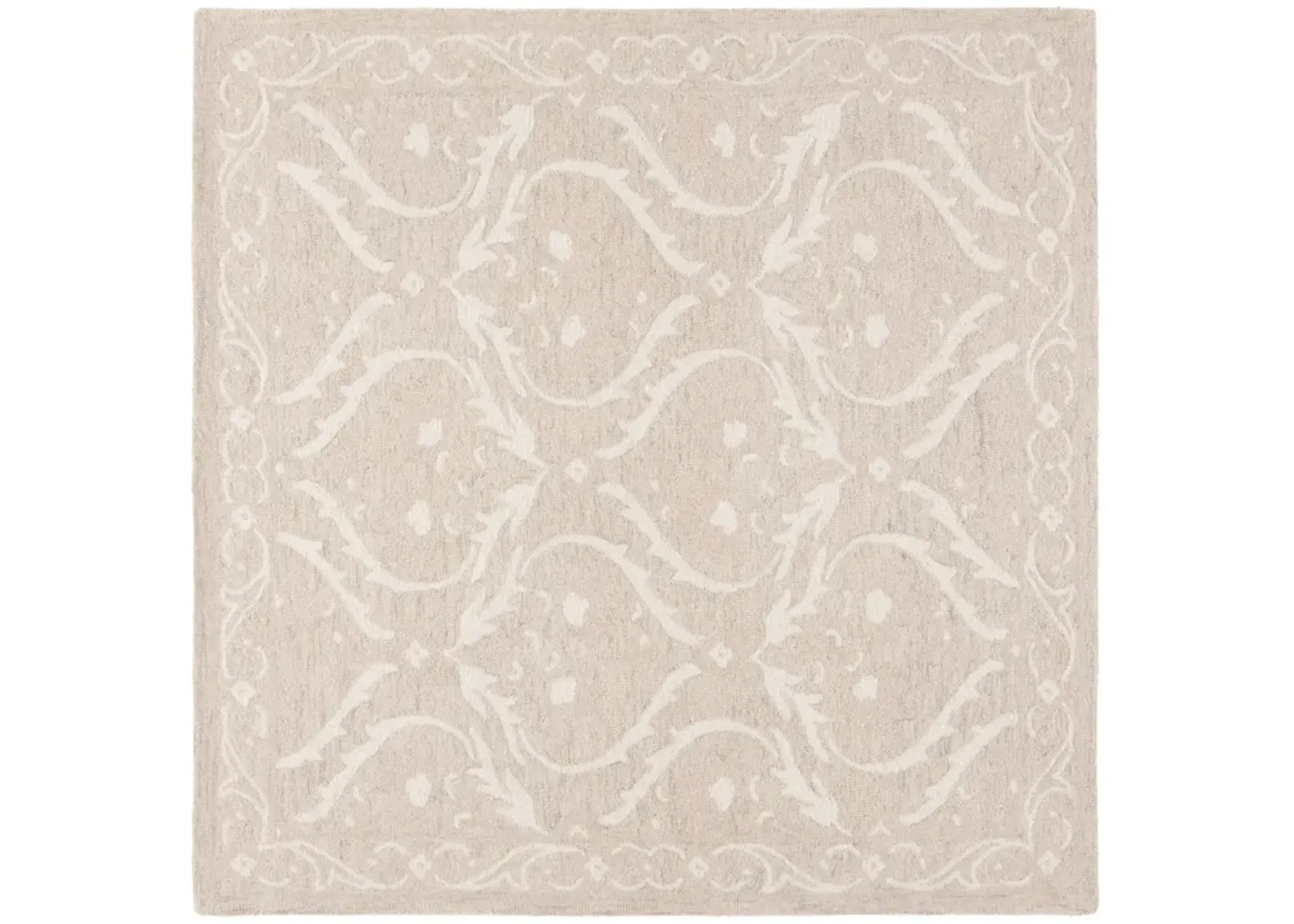 BLOSSOM 116 BEIGE  6' x 6' Square Square Rug