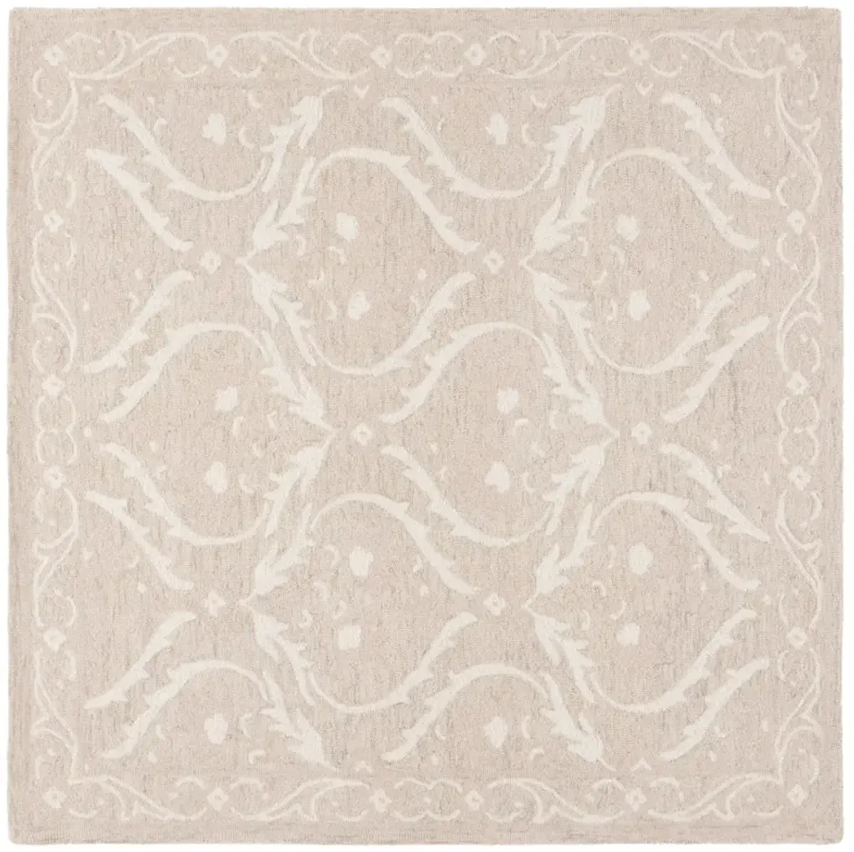 BLOSSOM 116 BEIGE  6' x 6' Square Square Rug