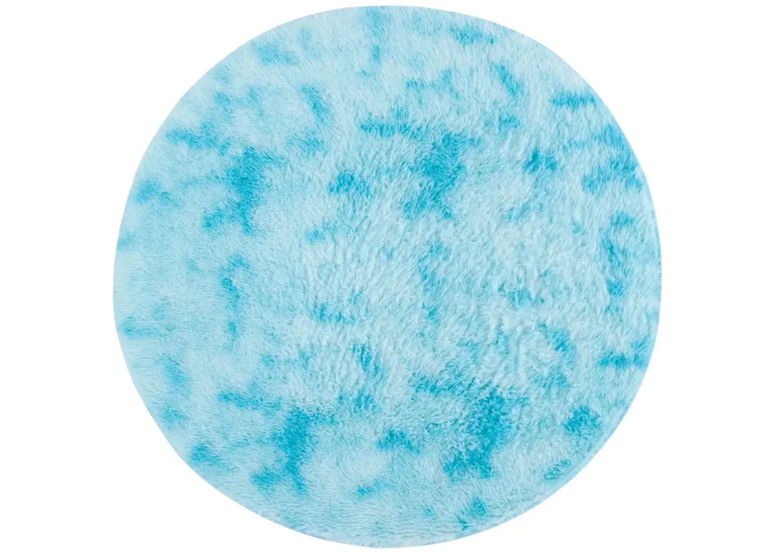 RAINBOW SHAG 100 AQUA 4' x 4' Round Round Rug