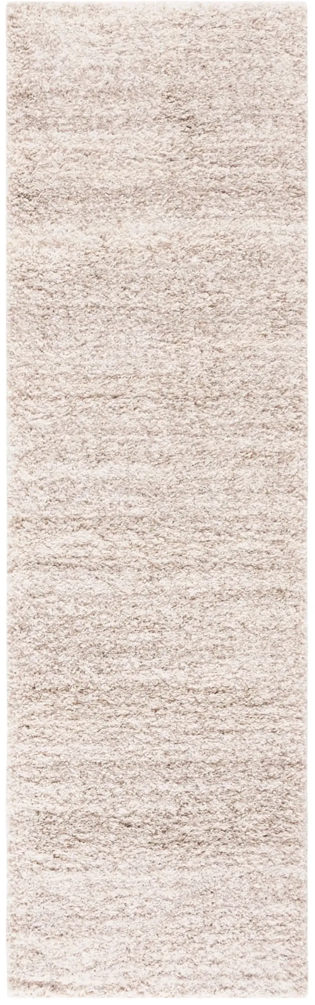 HUDSON SHAG 295 IVORY  2'-3' x 14' Runner Rug