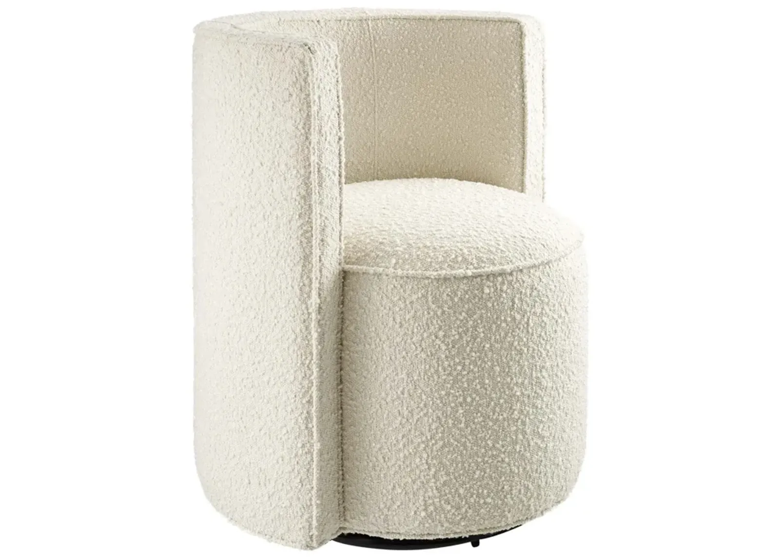 Della Boucle Fabric Swivel Chair