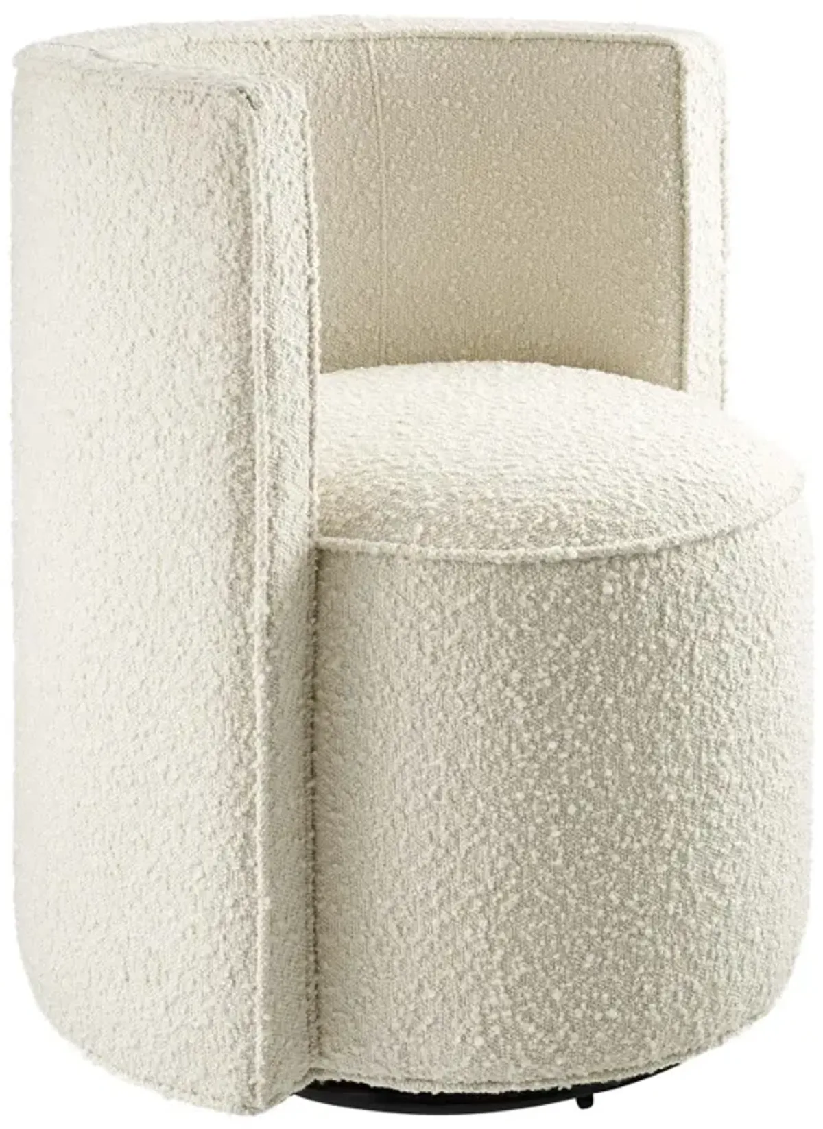 Della Boucle Fabric Swivel Chair