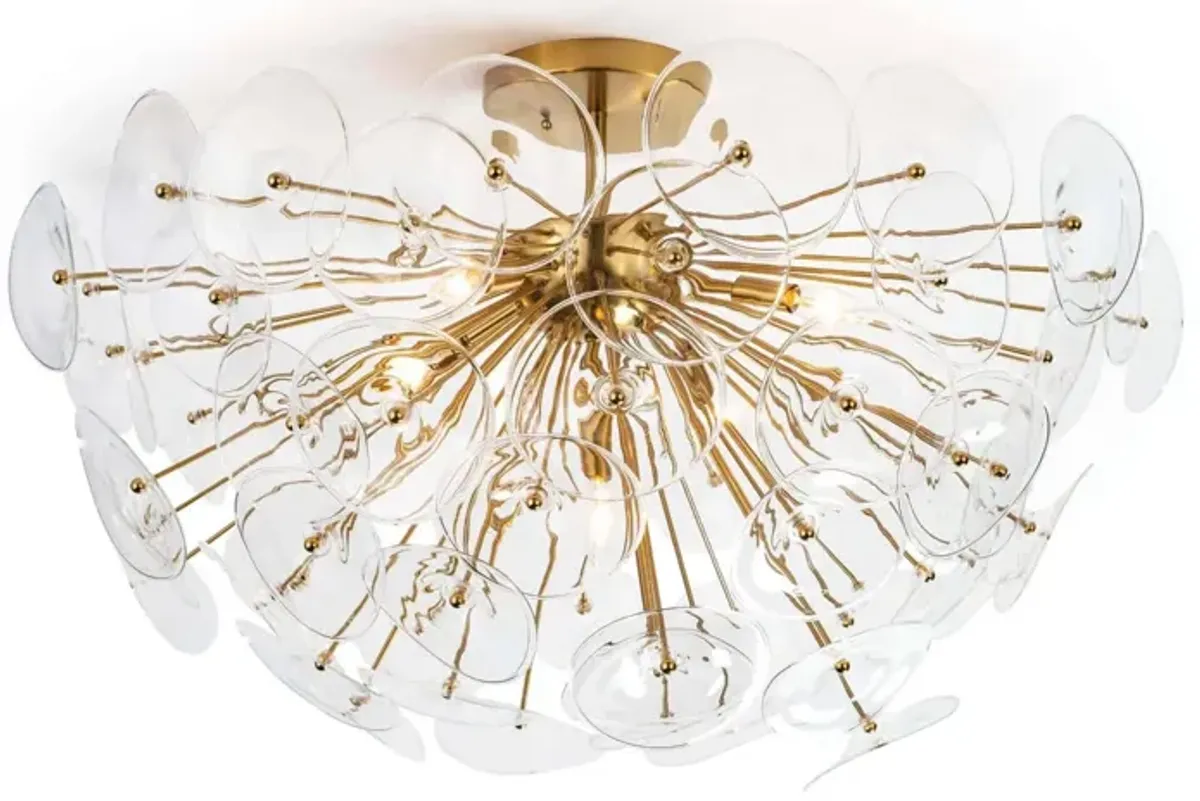 Poppy Glass Semi Flush Mount