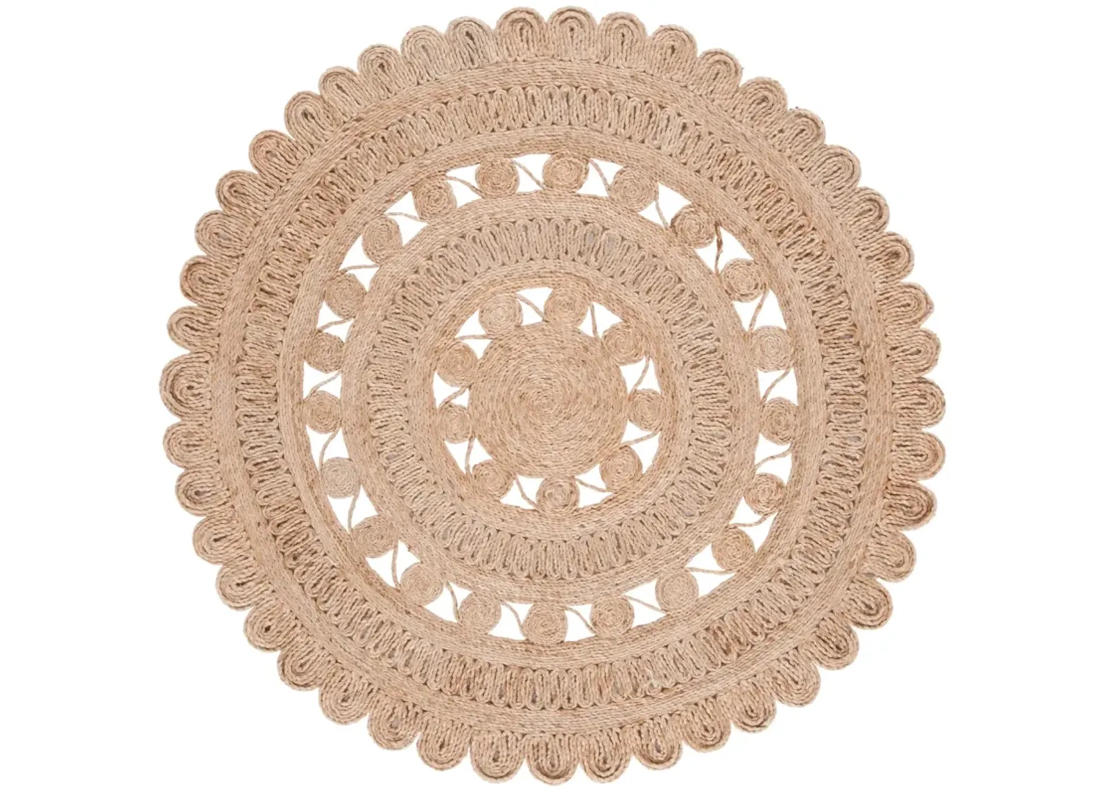 NATURAL FIBER 247 NATURAL 4' x 4' Round Round Rug