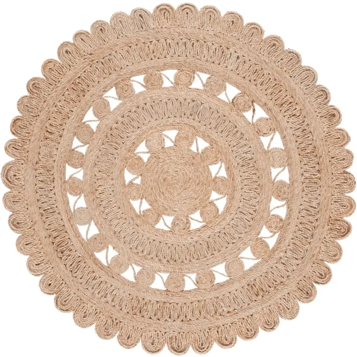 NATURAL FIBER 247 NATURAL 4' x 4' Round Round Rug