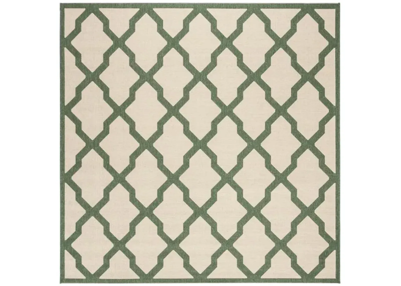 LINDEN 122 Collection LND122W-6R Cream / Green 6'-7" X 6'-7" Round