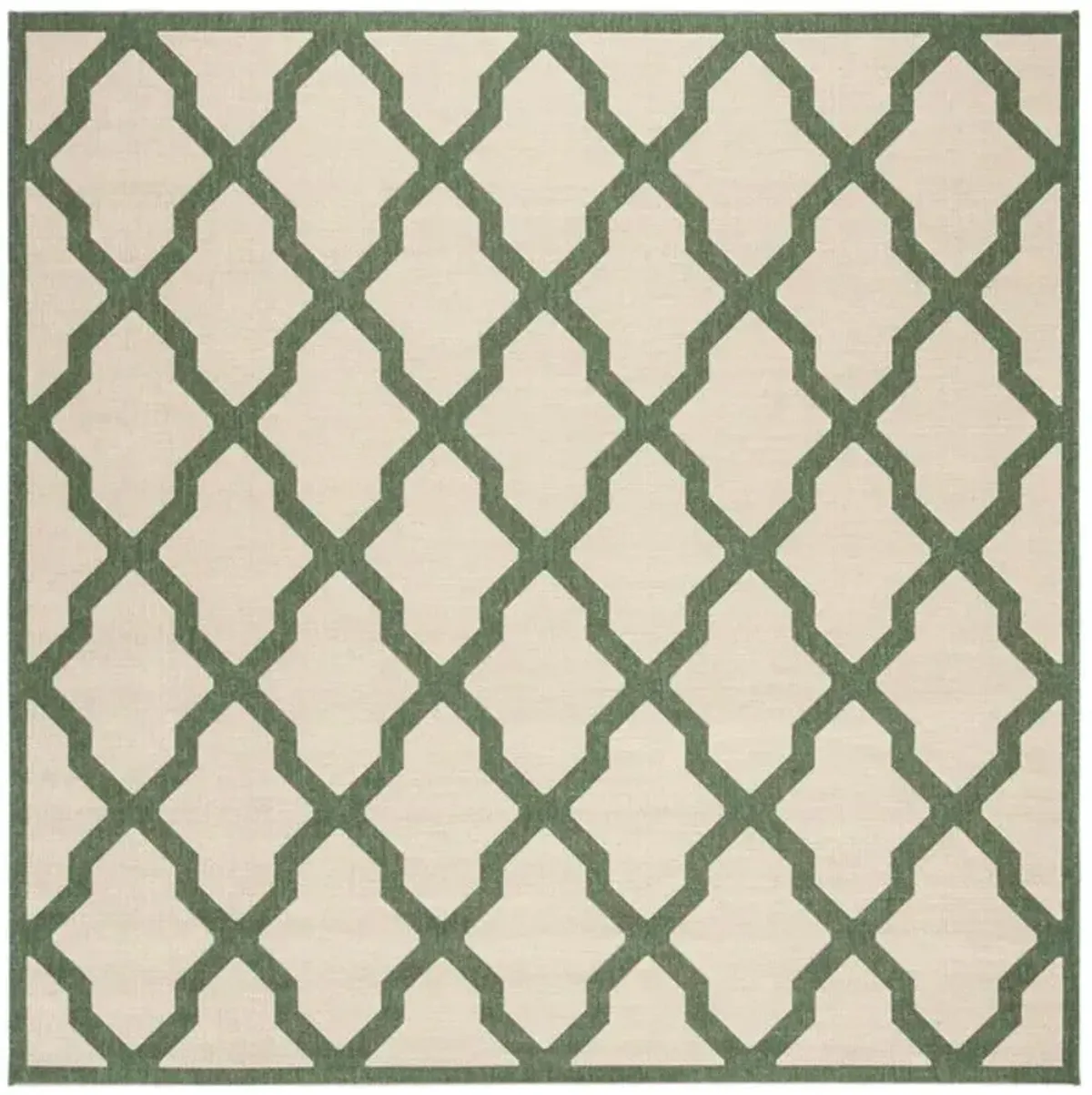 LINDEN 122 Collection LND122W-6R Cream / Green 6'-7" X 6'-7" Round