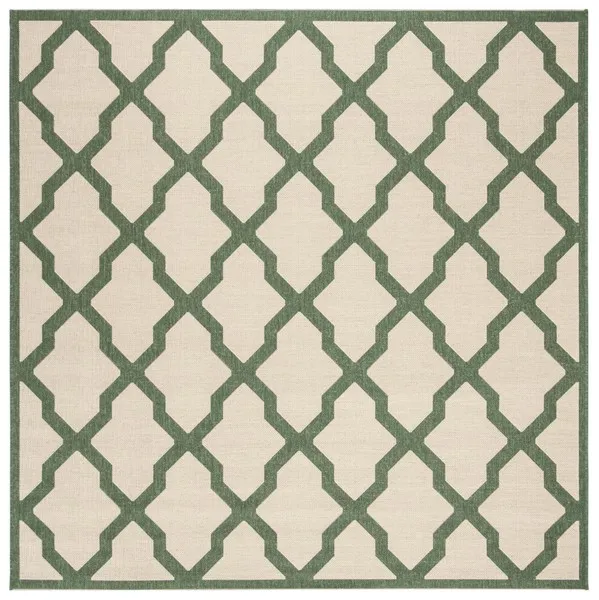 LINDEN 122 Collection LND122W-6R Cream / Green 6'-7" X 6'-7" Round