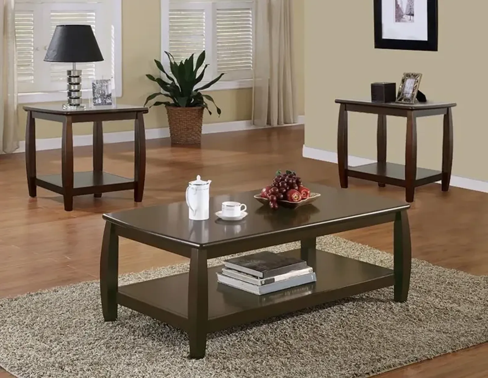 Dixon 3-piece Coffee Table Set Espresso