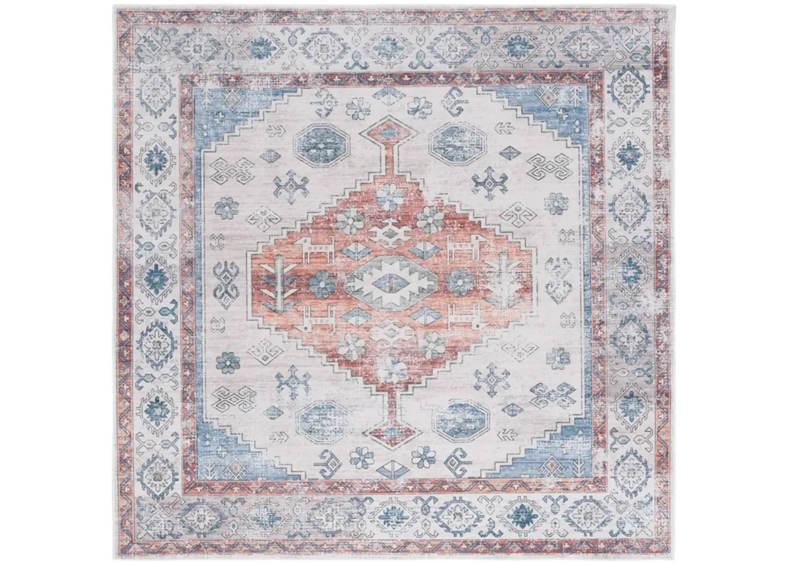 ARIZONA 132 RUST  6' x 6' Square Square Rug