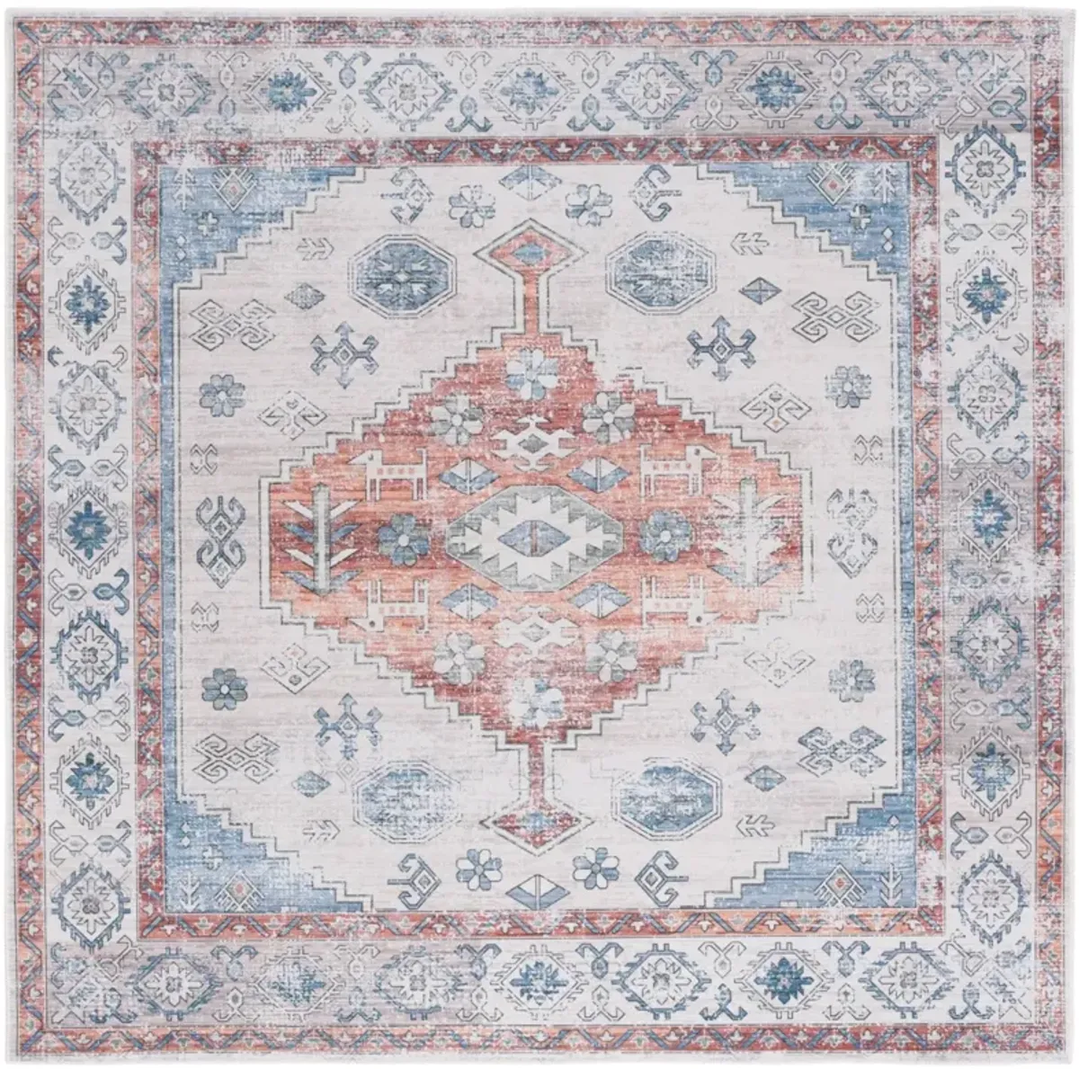 ARIZONA 132 RUST  6' x 6' Square Square Rug