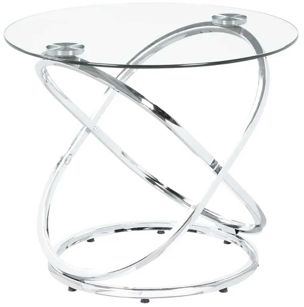 Warren 3-piece Occasional Set Chrome and Clear