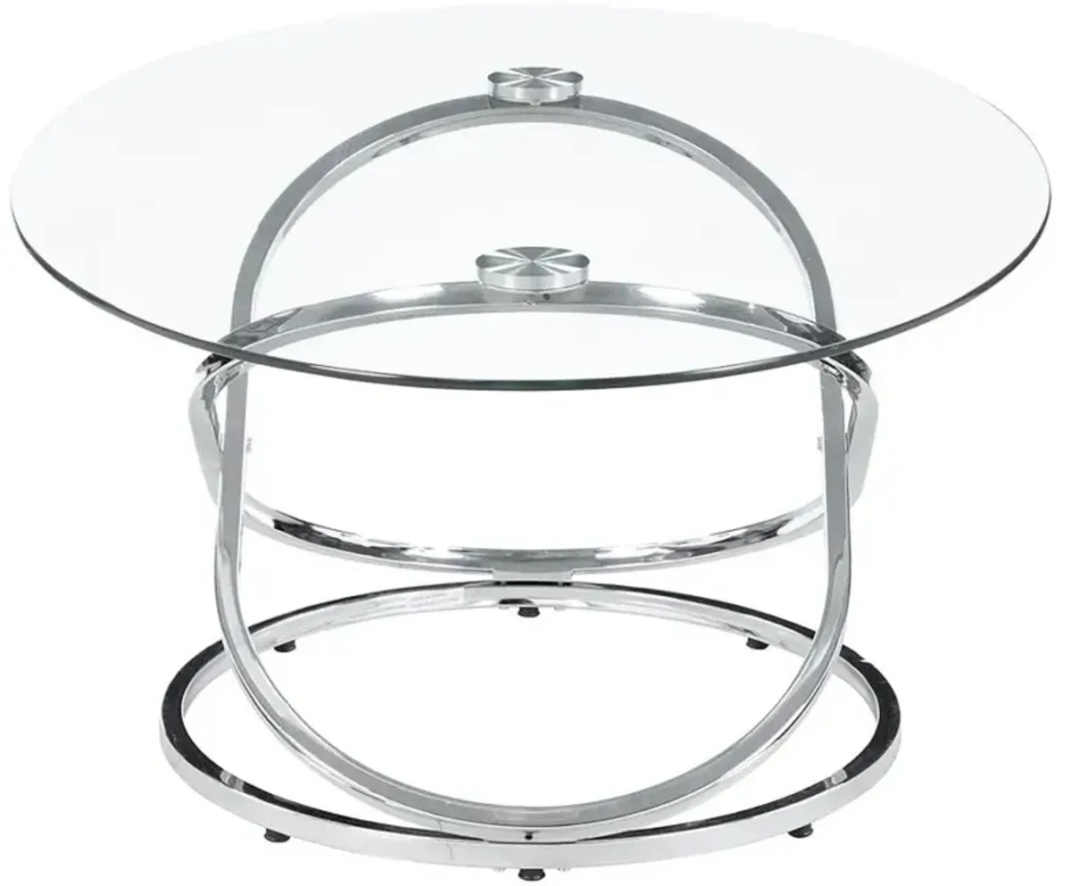 Warren 3-piece Occasional Set Chrome and Clear