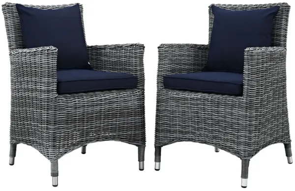 Summon 2 Piece Outdoor Patio Sunbrella® Dining Set