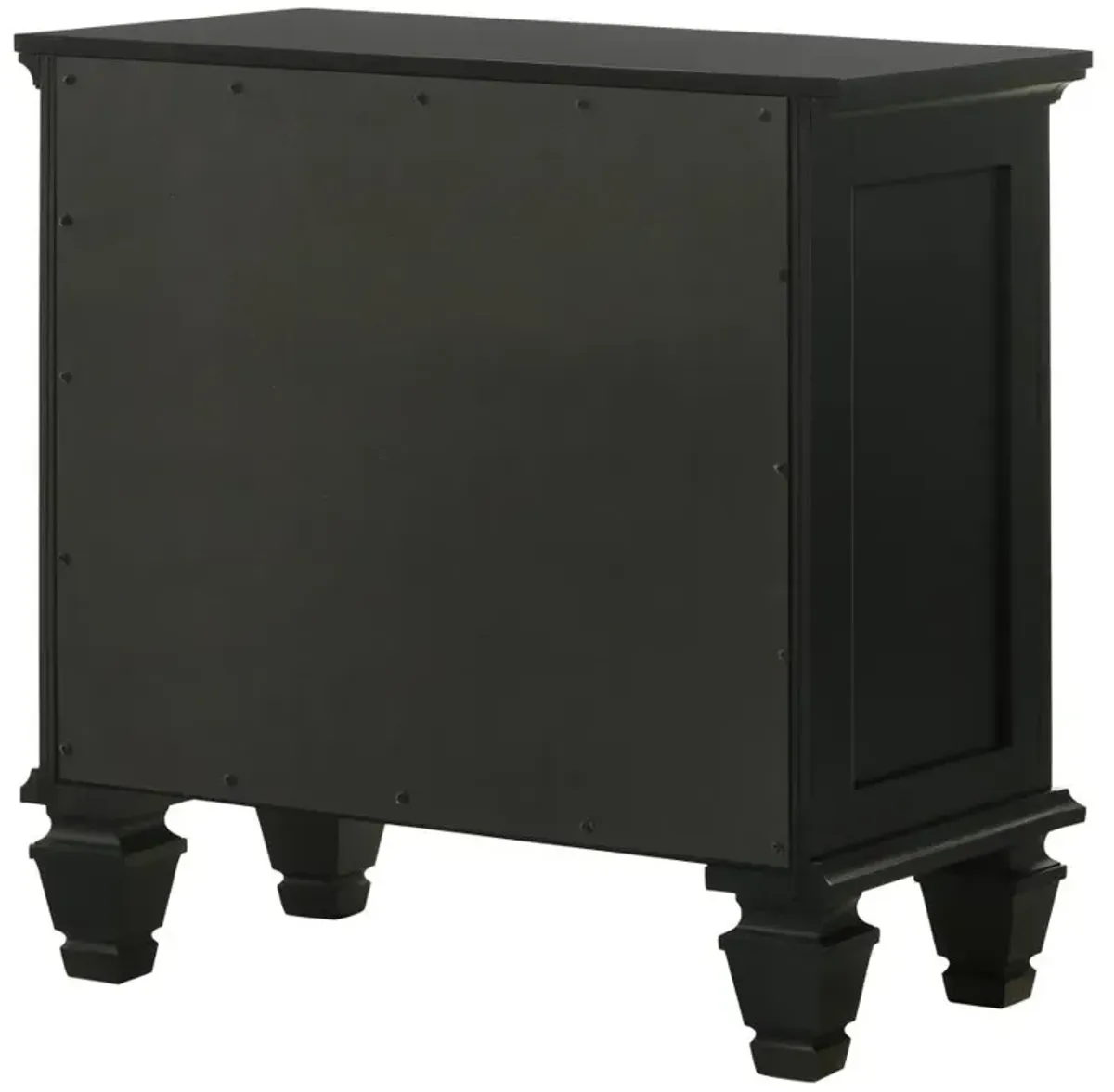 Aarav Beach 3-Drawer Nightstand Black