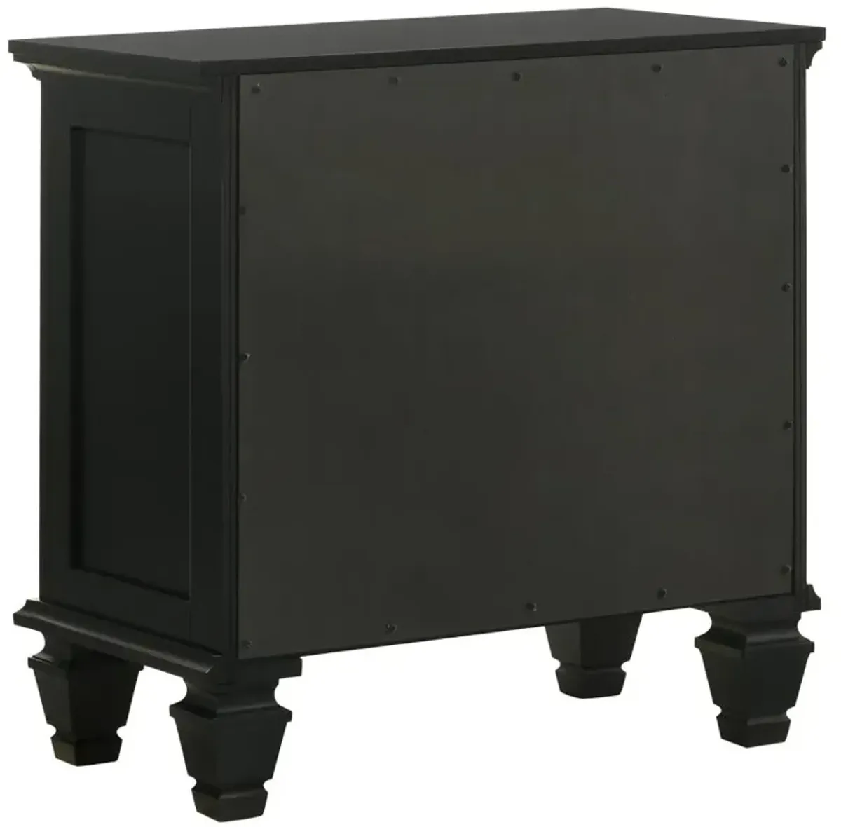 Aarav Beach 3-Drawer Nightstand Black