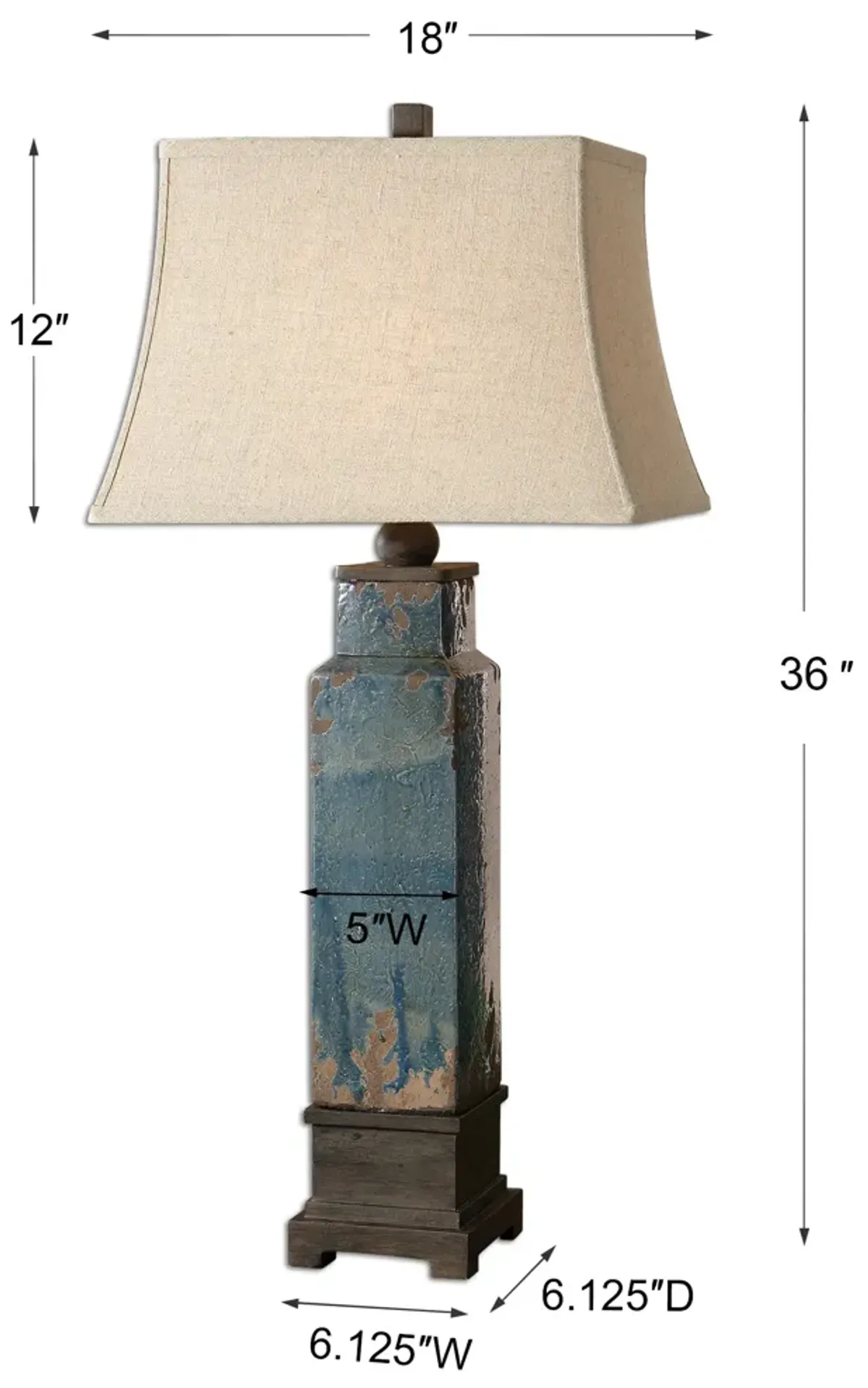 Soprana Blue Table Lamp