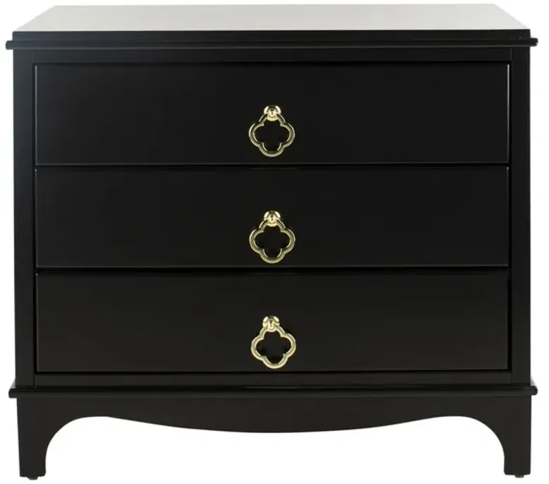 Hannon 3 Drawer Contemporary Nightstand