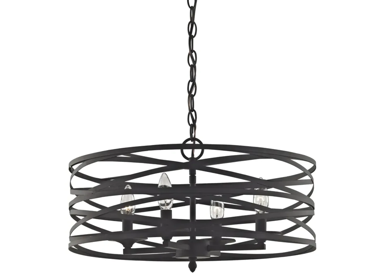 Vorticy 20" Wide 4-Light Chandelier - Oil Rubbed Bronze