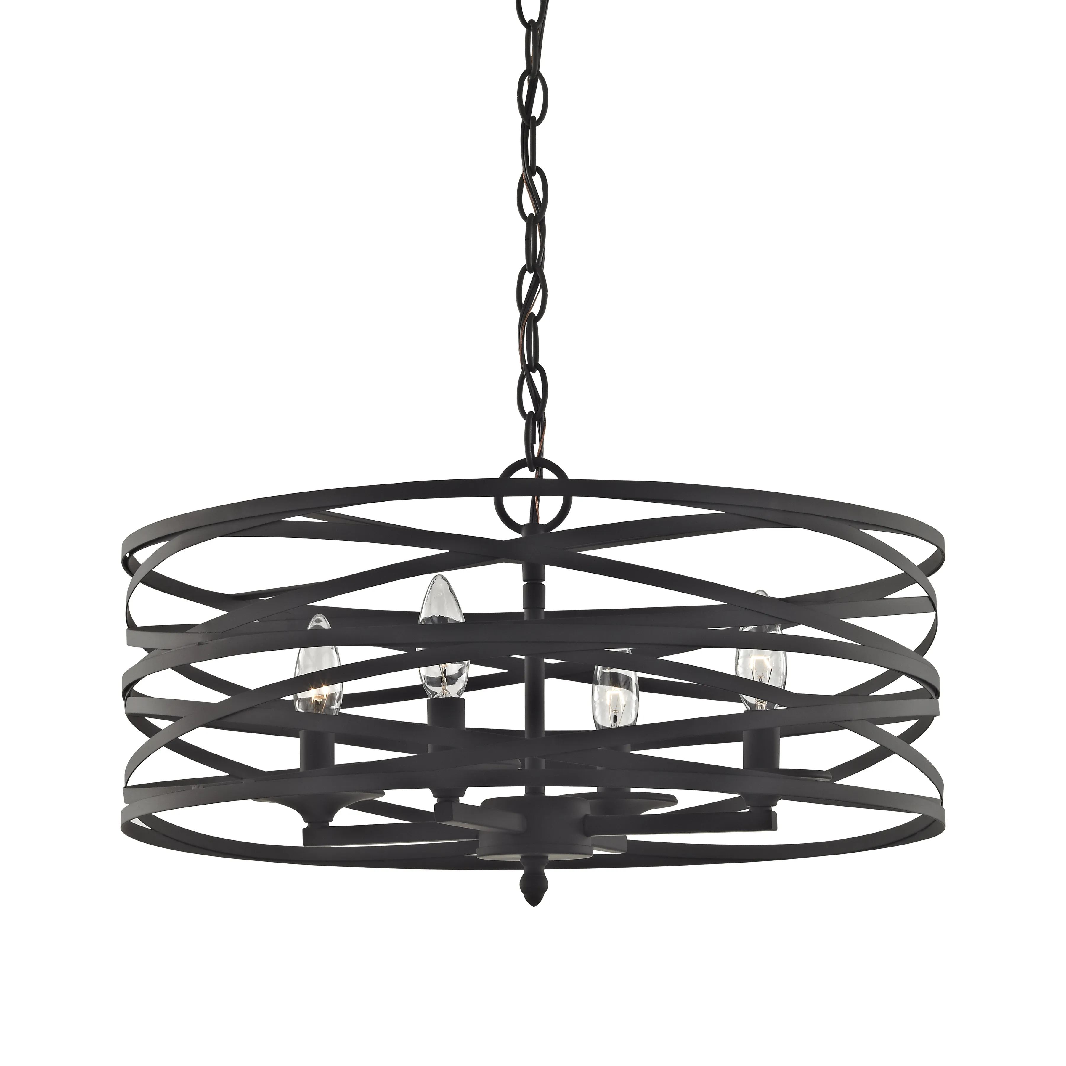 Vorticy 20" Wide 4-Light Chandelier - Oil Rubbed Bronze