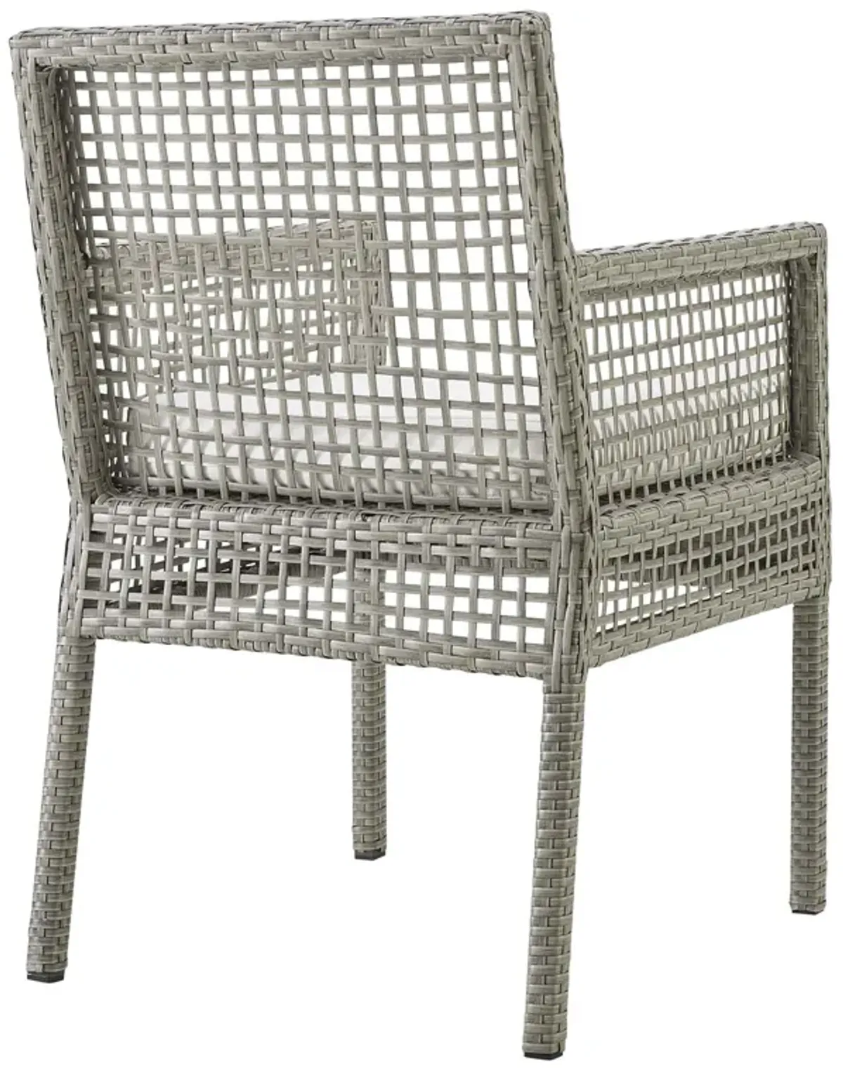 Aura Dining Armchair Outdoor Patio Wicker Rattan Set of 4