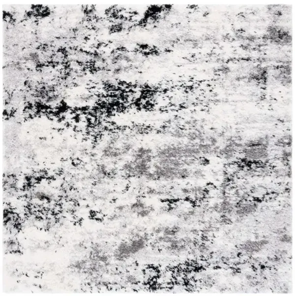 LINDSAY SHAG 556 Black 6'-7' X 6'-7' Square Square Rug