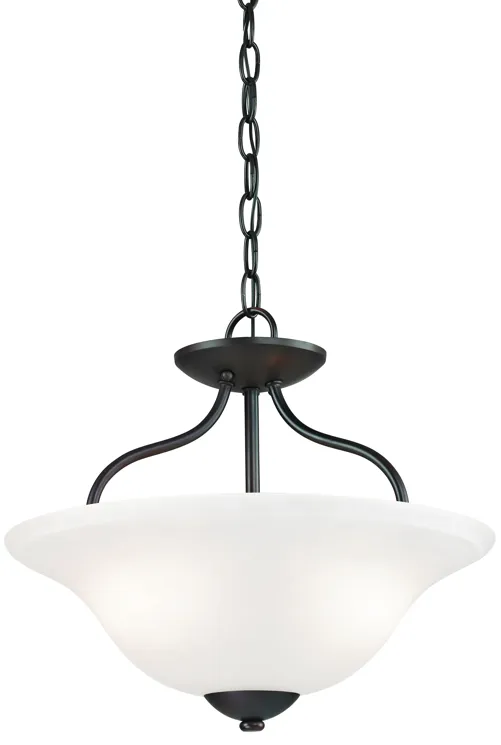 Conway 15" Wide 2-Light Semi Flush Mount - Oil Rubbed Bronze