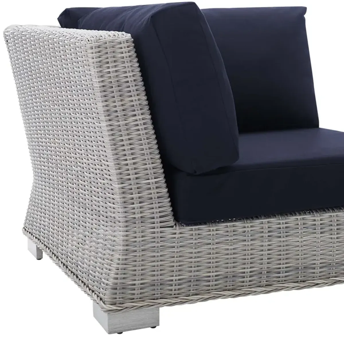 Conway Sunbrella® Outdoor Patio Wicker Rattan Corner Chair