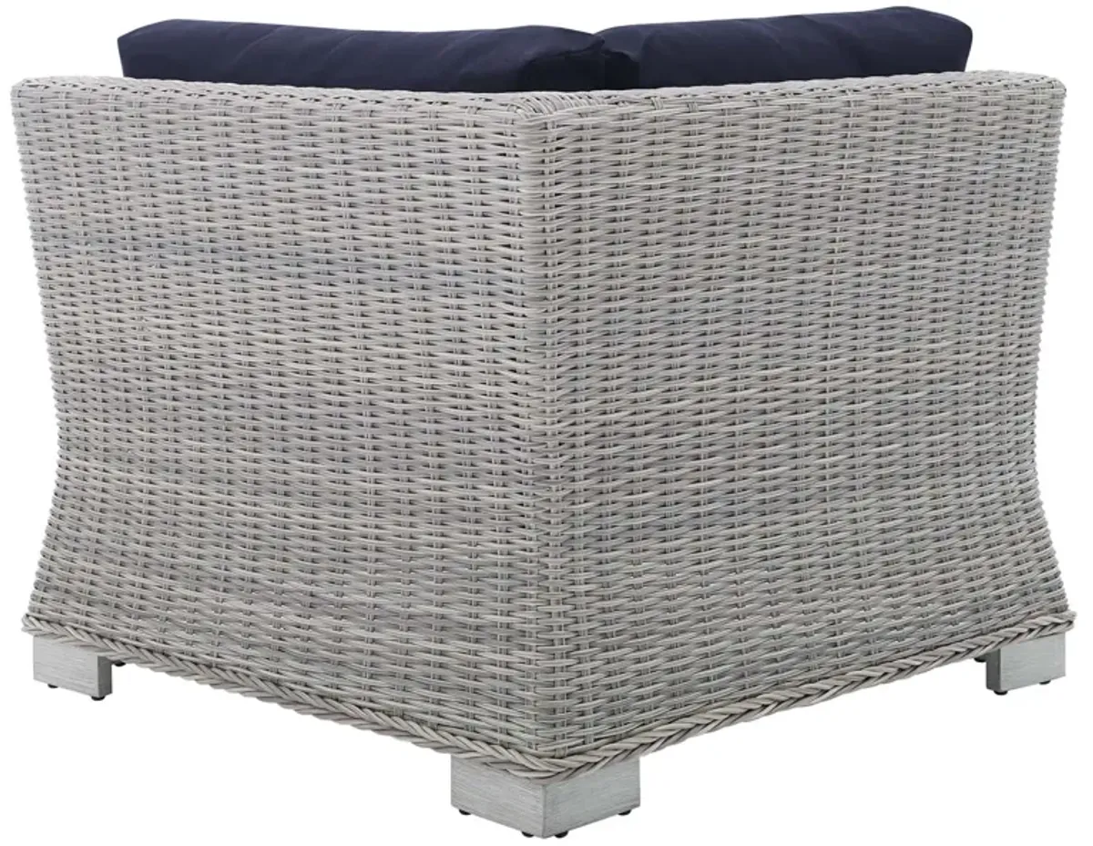 Conway Sunbrella® Outdoor Patio Wicker Rattan Corner Chair