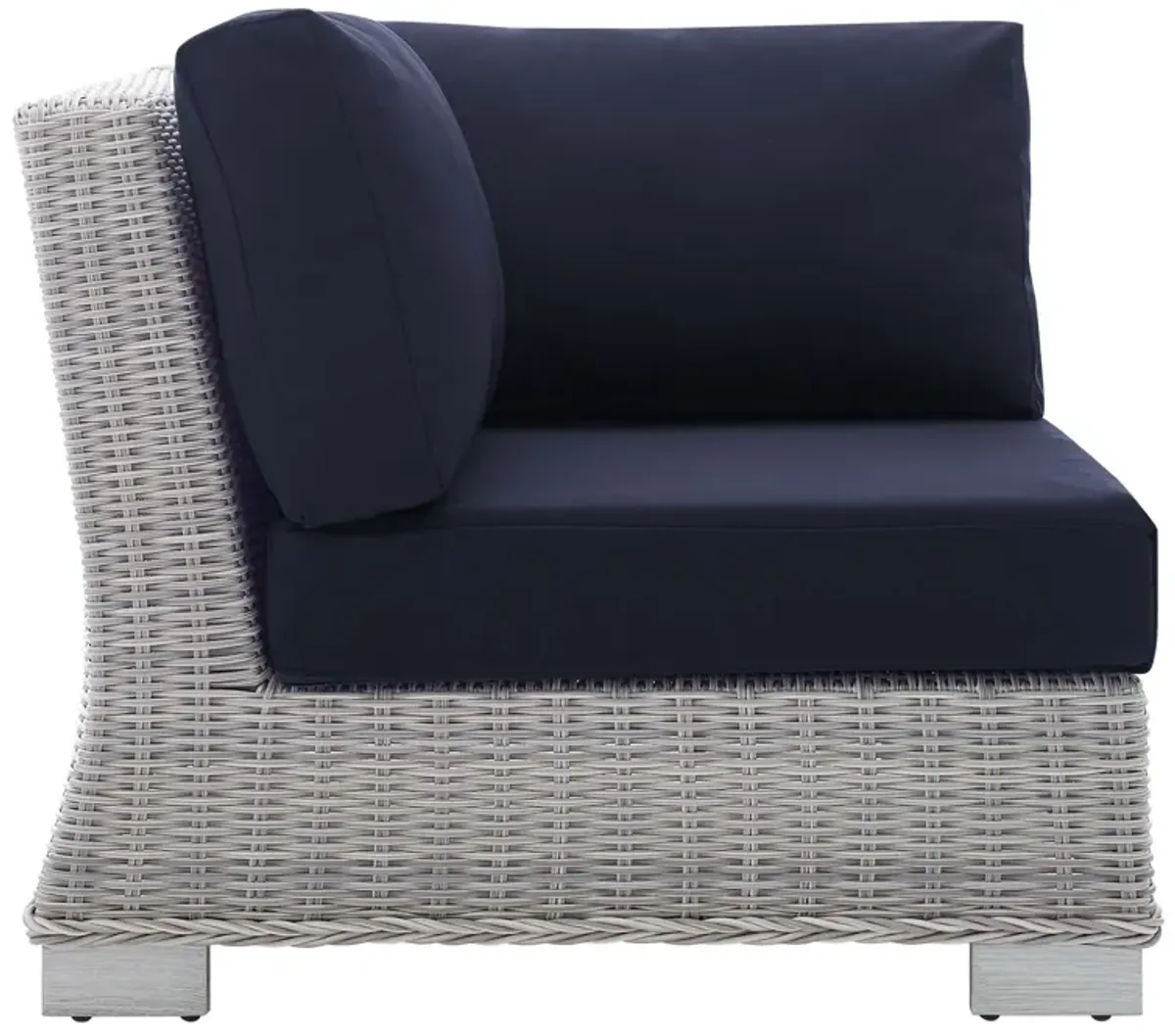 Conway Sunbrella® Outdoor Patio Wicker Rattan Corner Chair