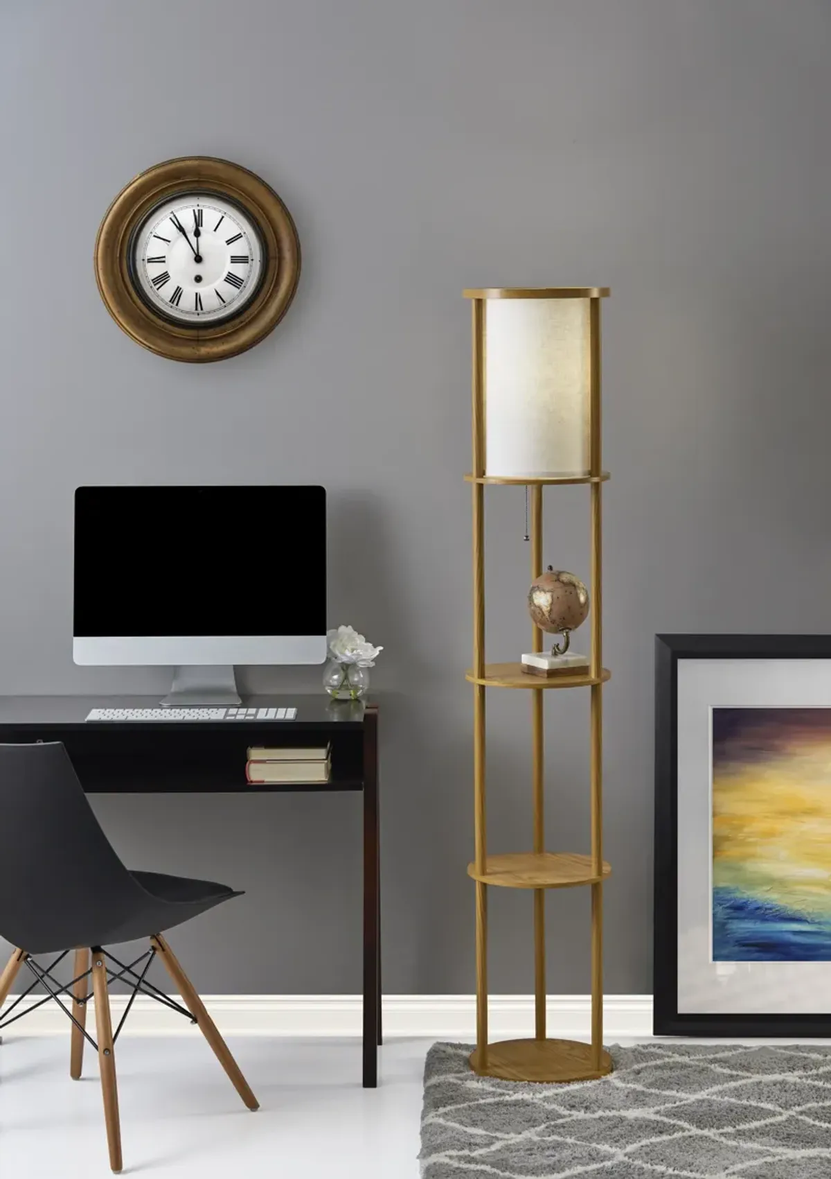 Stewart round Shelf Floor Lamp