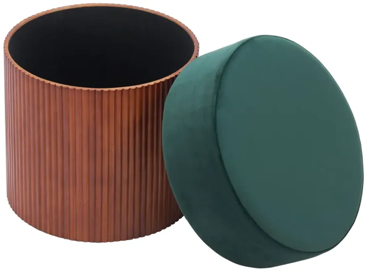 Boto Storage Ottoman Green