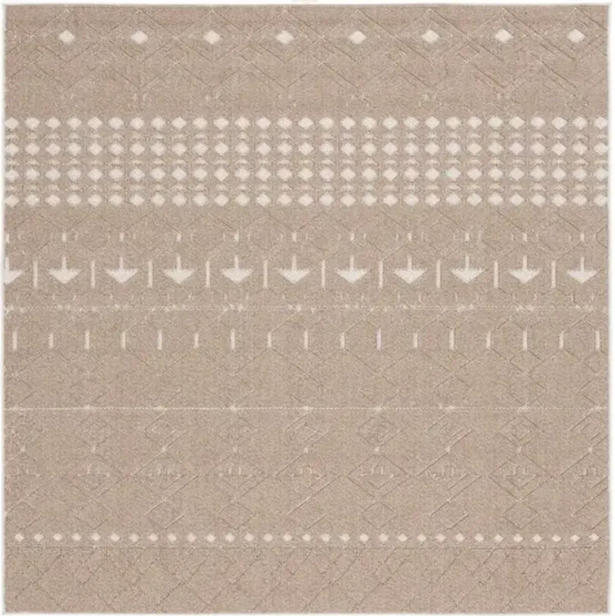 GLOBAL 212 Beige 6'-7' X 6'-7' Square Square Rug