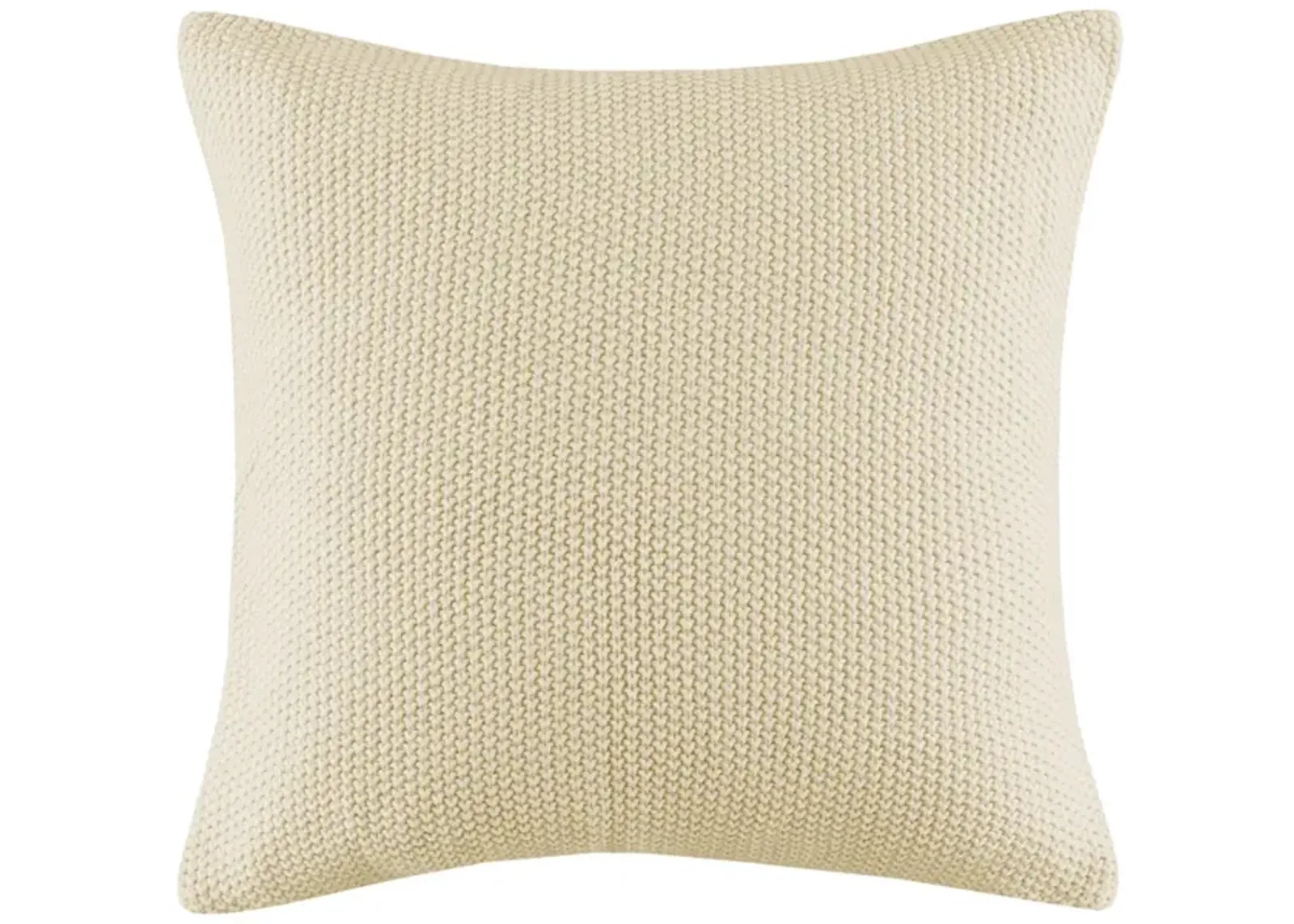 INK+IVY Bree Knit Ivory Square Pillow Cover