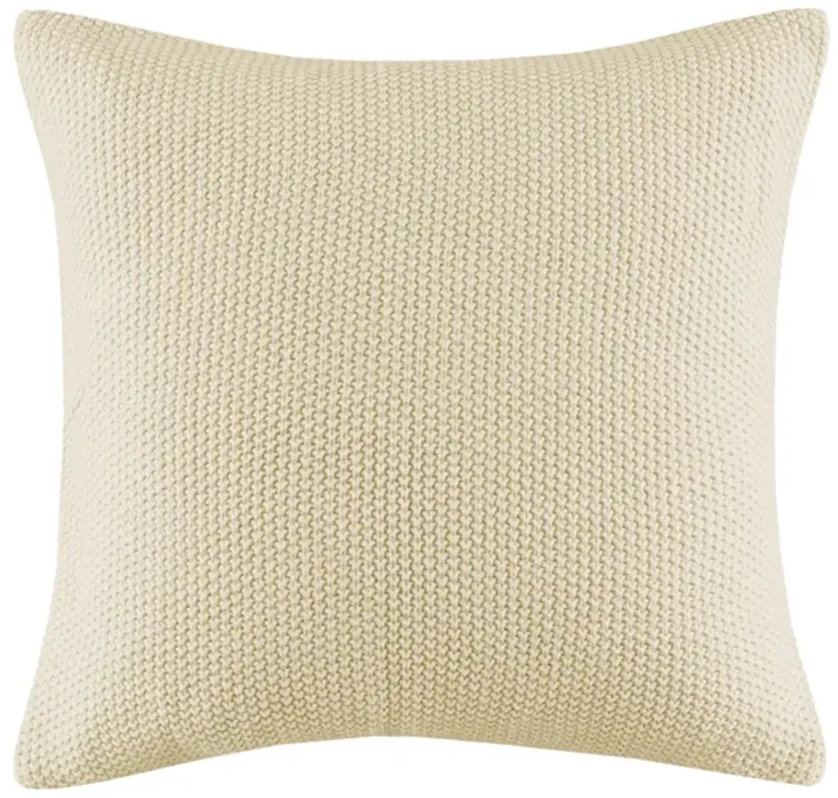 INK+IVY Bree Knit Ivory Square Pillow Cover