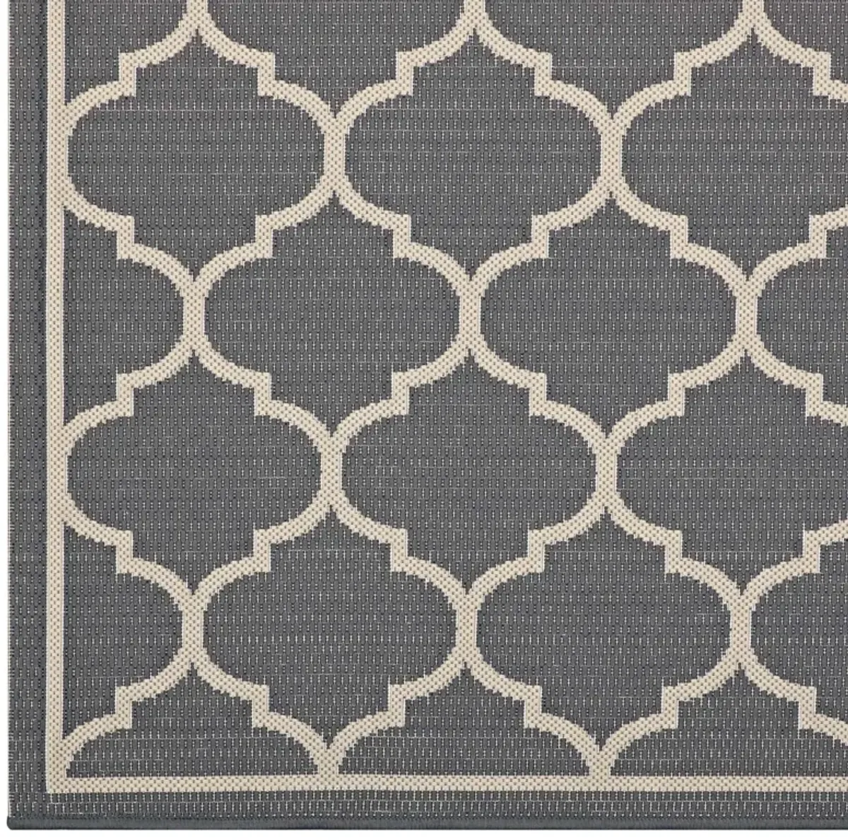 Avena Moroccan Quatrefoil Trellis 5x8 Indoor and Outdoor Area Rug