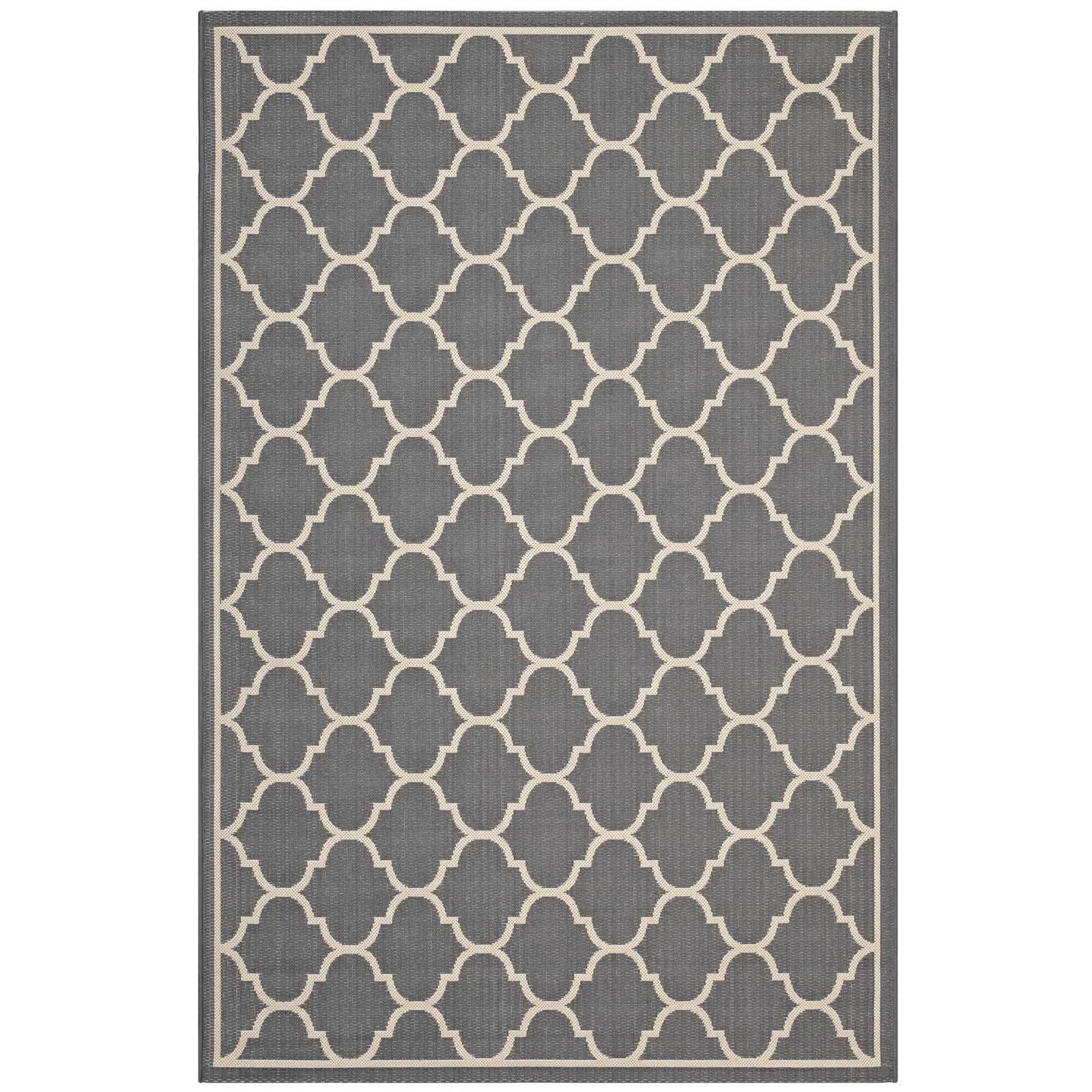 Avena Moroccan Quatrefoil Trellis 5x8 Indoor and Outdoor Area Rug