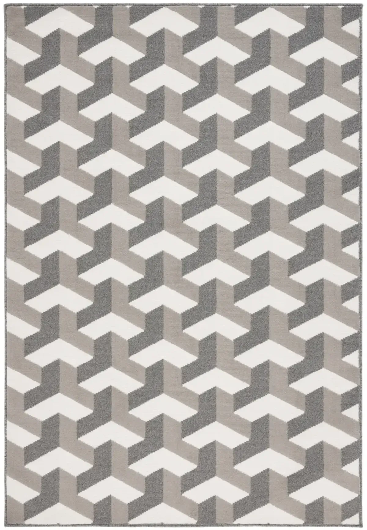 PYRAMID 246 GREY  4'-5' x 6'-5' Small Rectangle Rug