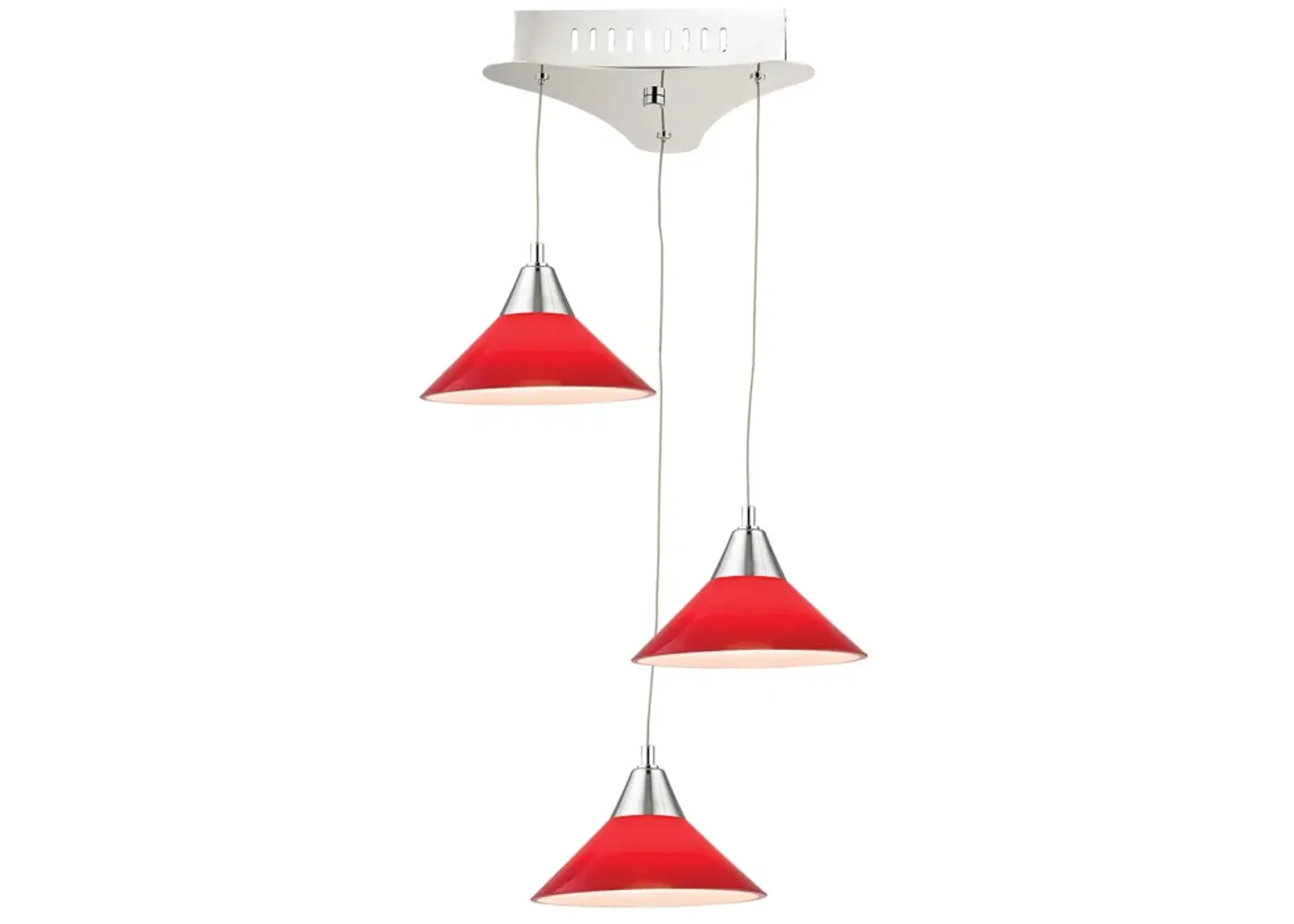 Cono 12" Wide 3-Light Mini Pendant - Chrome