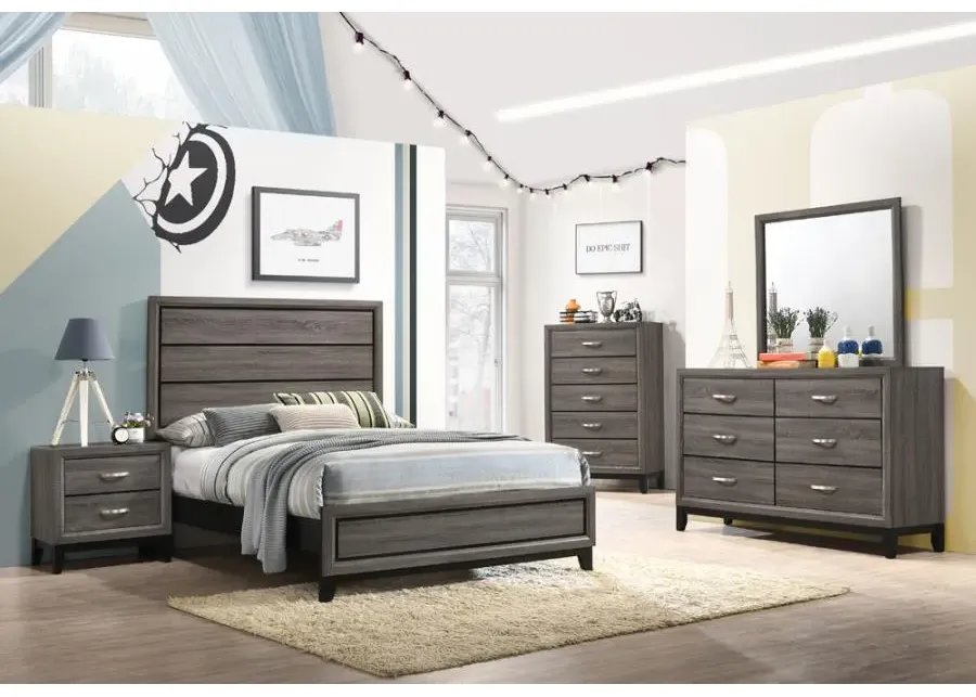 Watson 5-piece Full Panel Bedroom Set Grey Oak