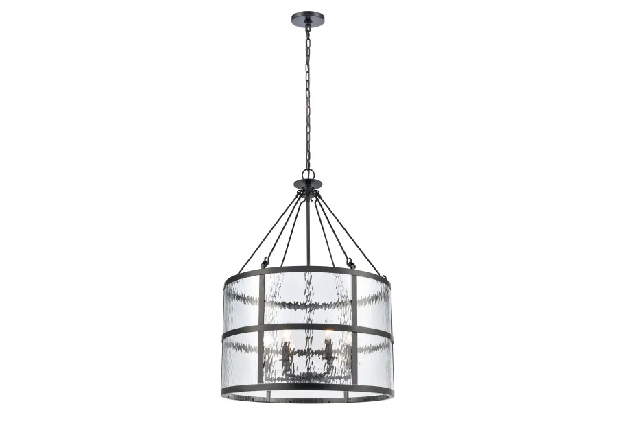 Solace 24" Wide 6-Light Pendant - Matte Black