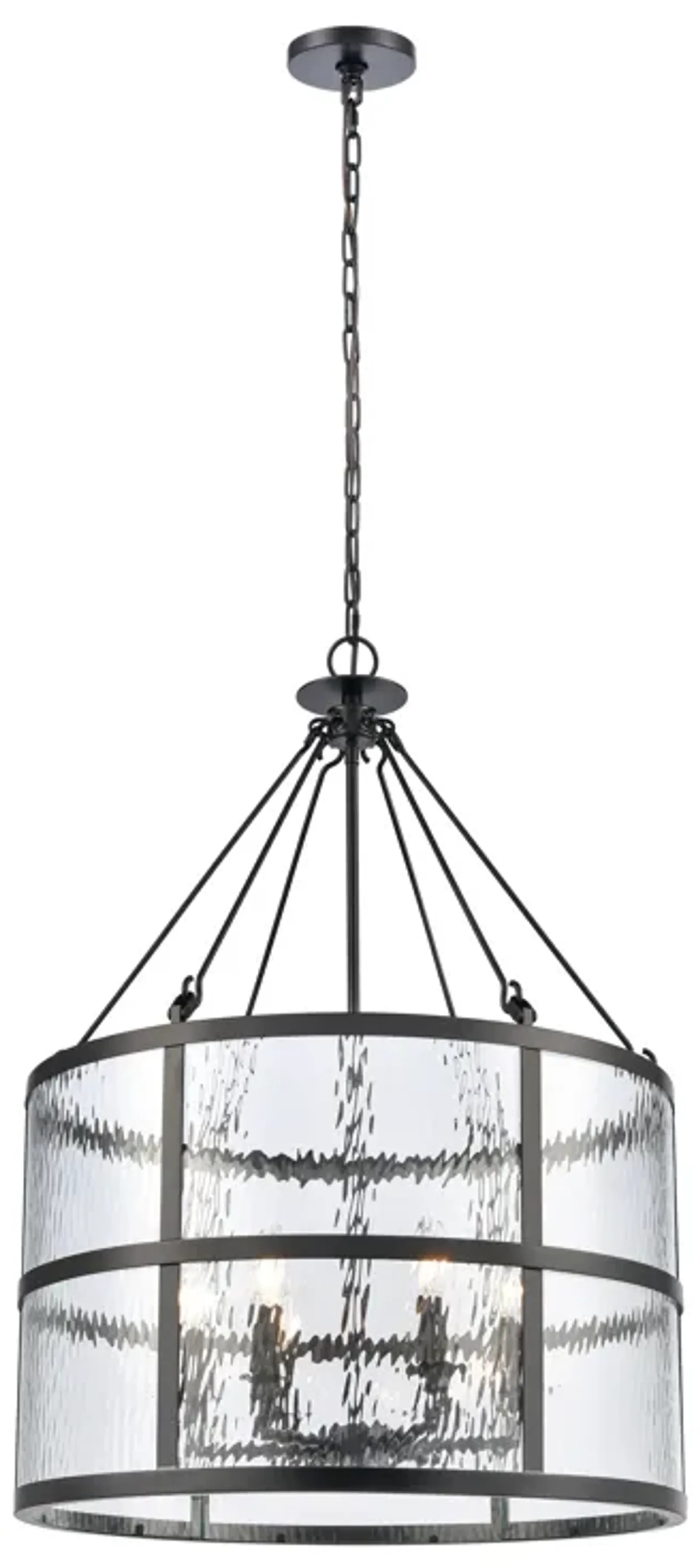 Solace 24" Wide 6-Light Pendant - Matte Black