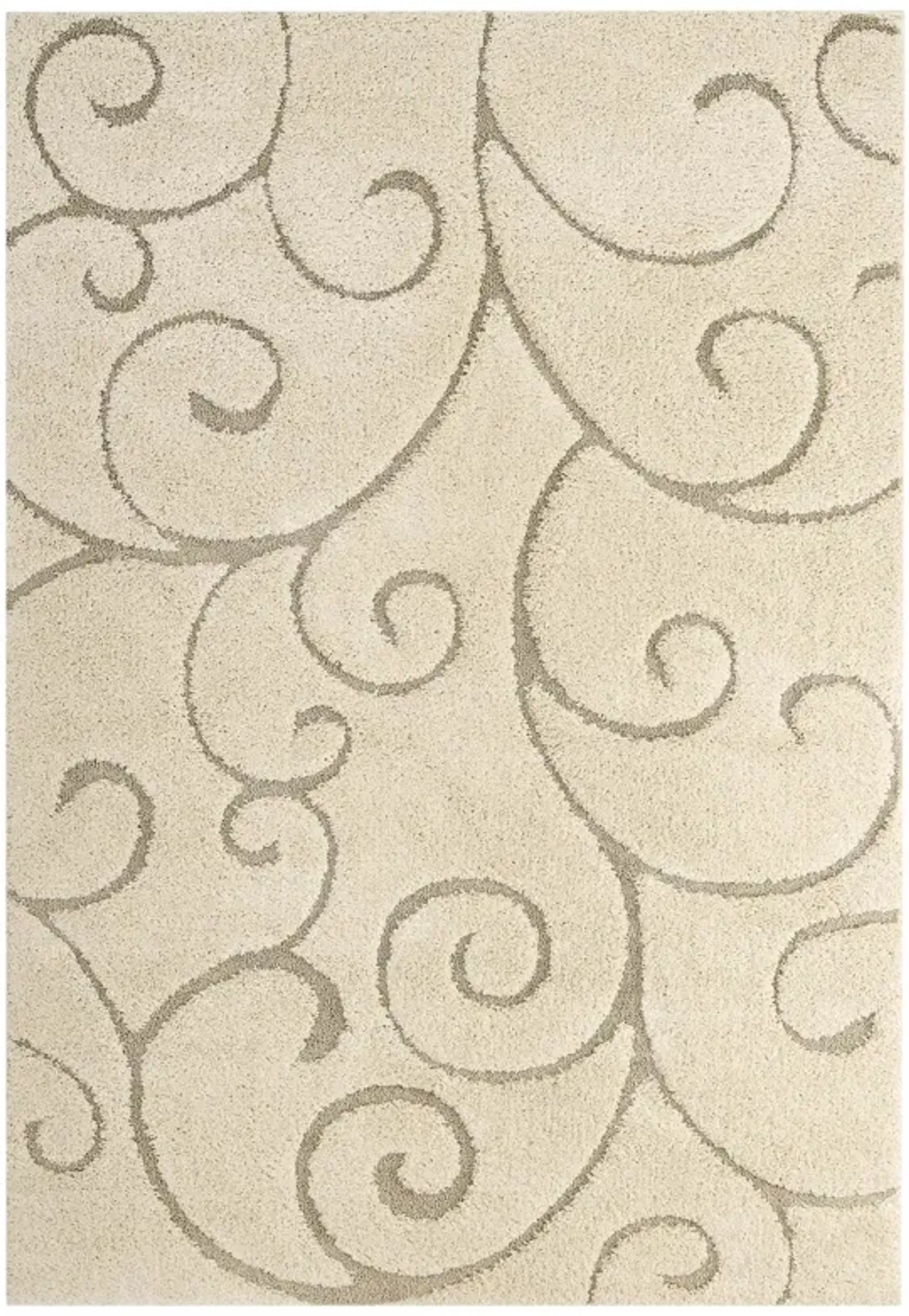 Jubilant Burgeon Scrolling Vine 8x10 Shag Area Rug