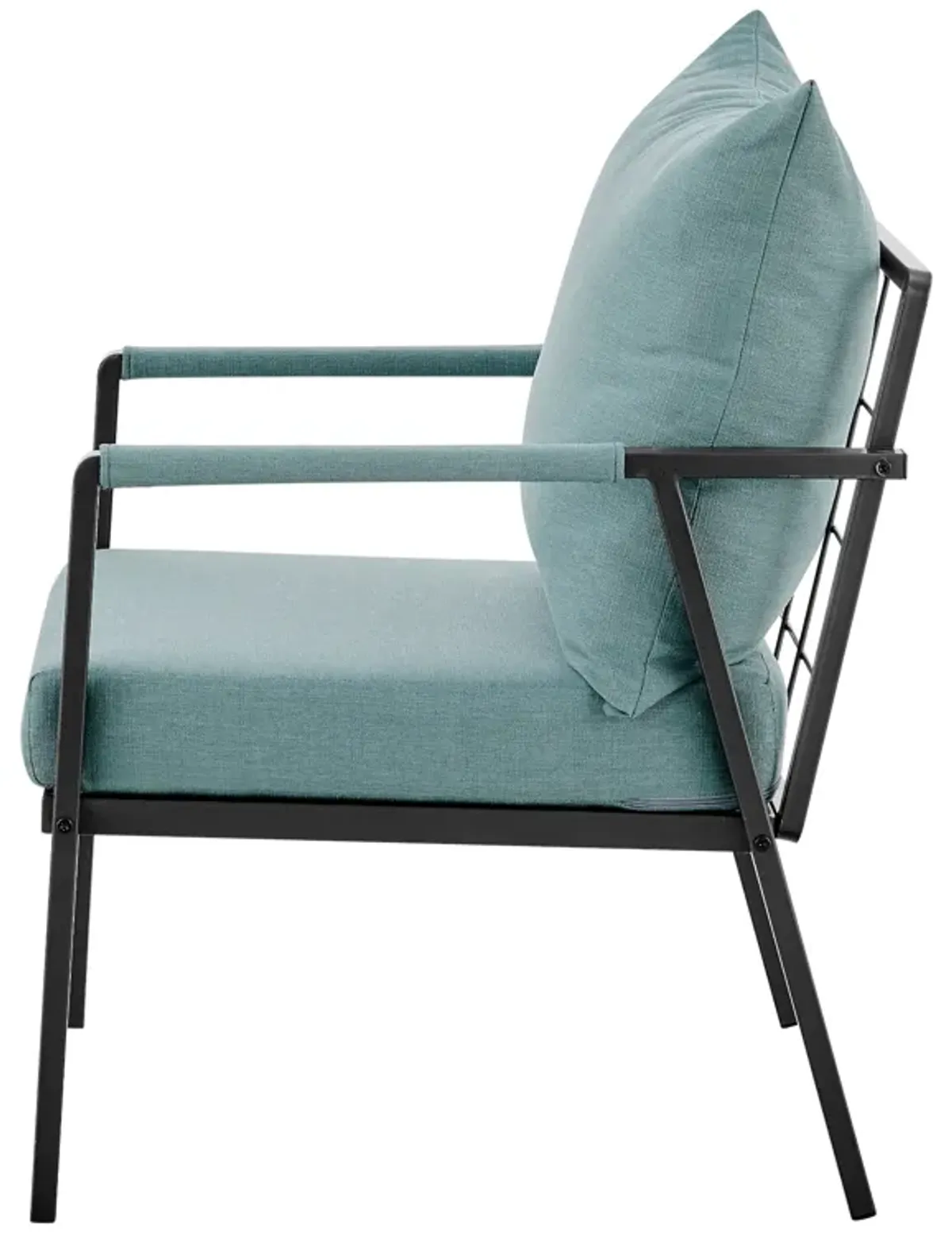 Rivano KD Fabric Outdoor Accent Arm Chair, Coastal Blue 