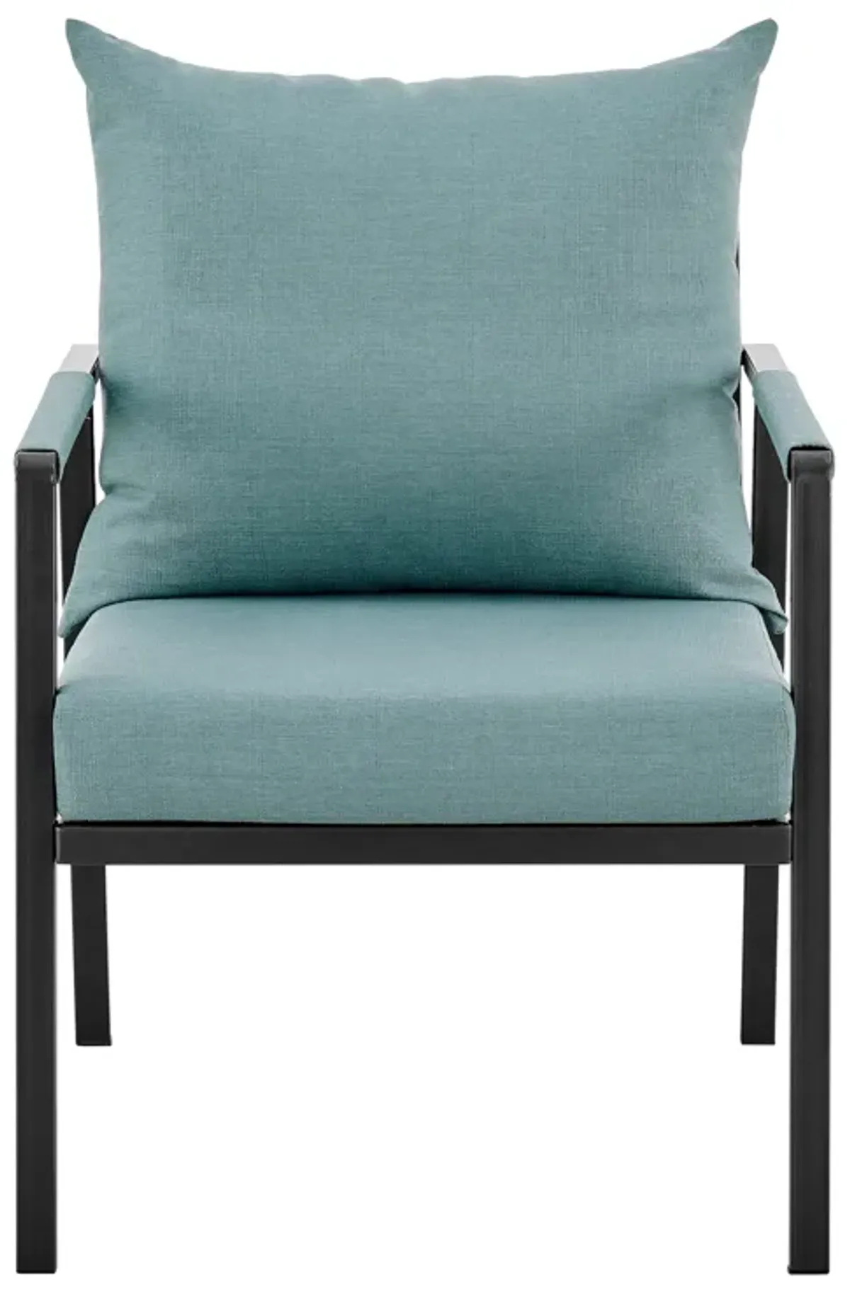 Rivano KD Fabric Outdoor Accent Arm Chair, Coastal Blue 