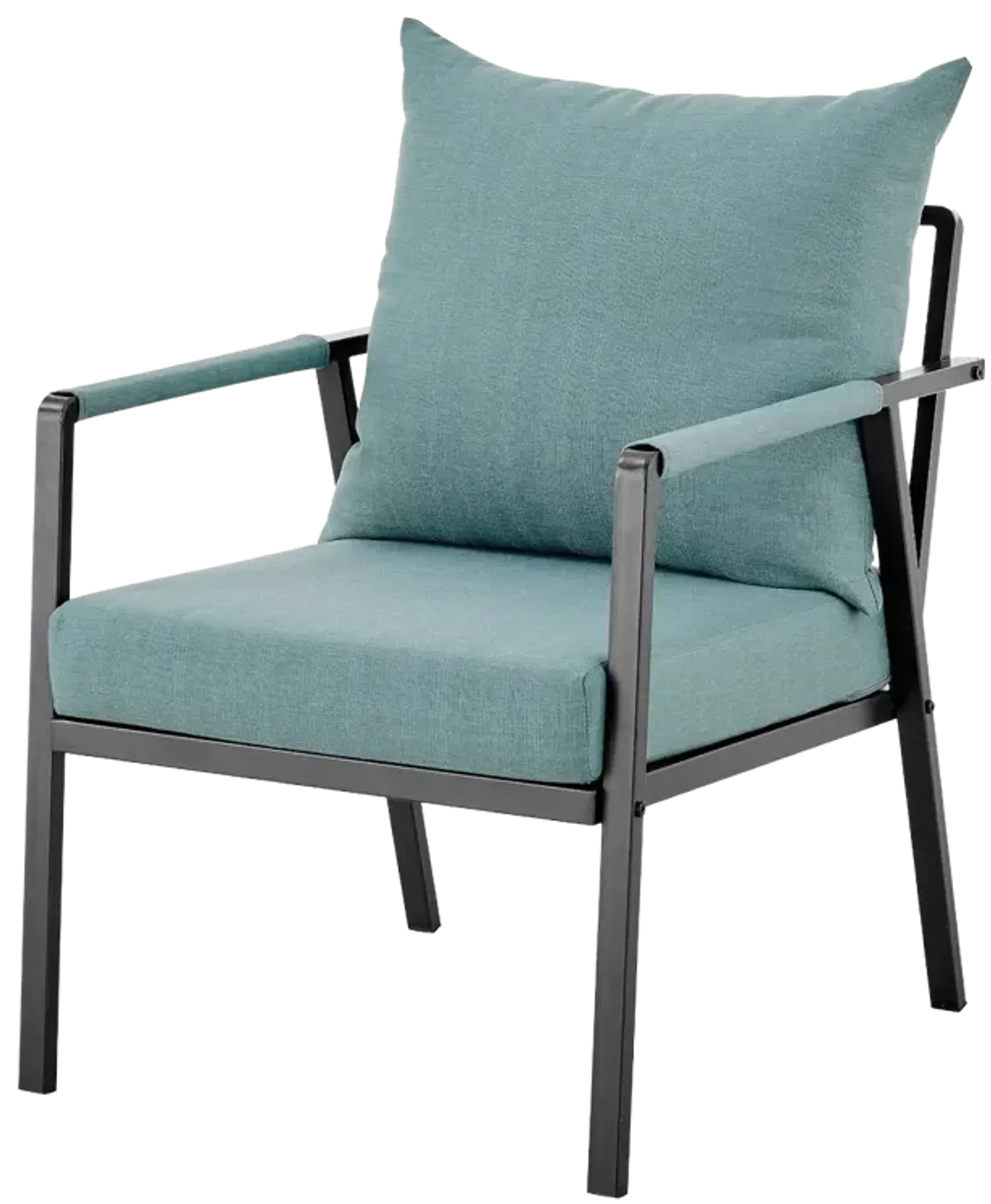 Rivano KD Fabric Outdoor Accent Arm Chair, Coastal Blue 