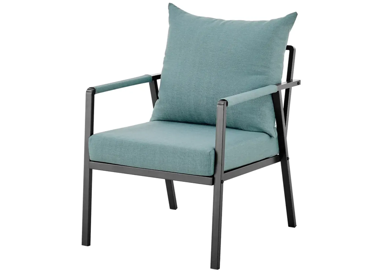 Rivano KD Fabric Outdoor Accent Arm Chair, Coastal Blue 