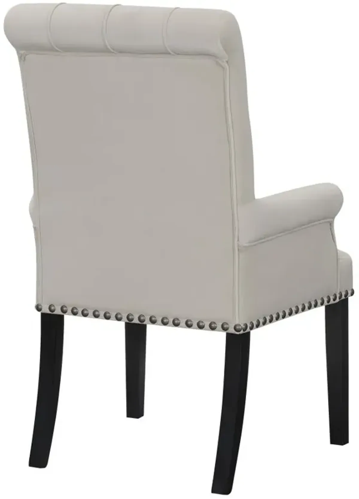 Alana Upholstered Tufted Arm Chair with Nailhead Trim